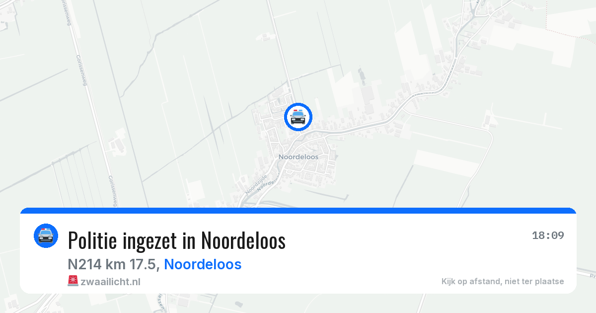 Politie ingezet in Noordeloos — 24 jun 2026 | 🚨 Zwaailicht.nl
