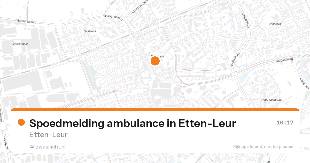 Spoedmelding ambulance in Etten-Leur — 1 jul 2026