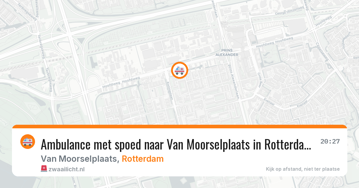 Ambulance met spoed naar Van Moorselplaats in Rotterdam — 22 jun 2026