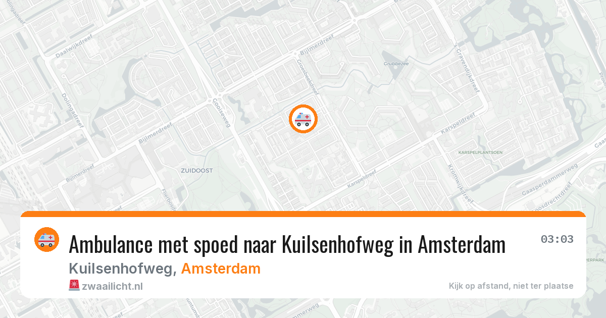 Ambulance met spoed naar Kuilsenhofweg in Amsterdam — 2 aug 2026