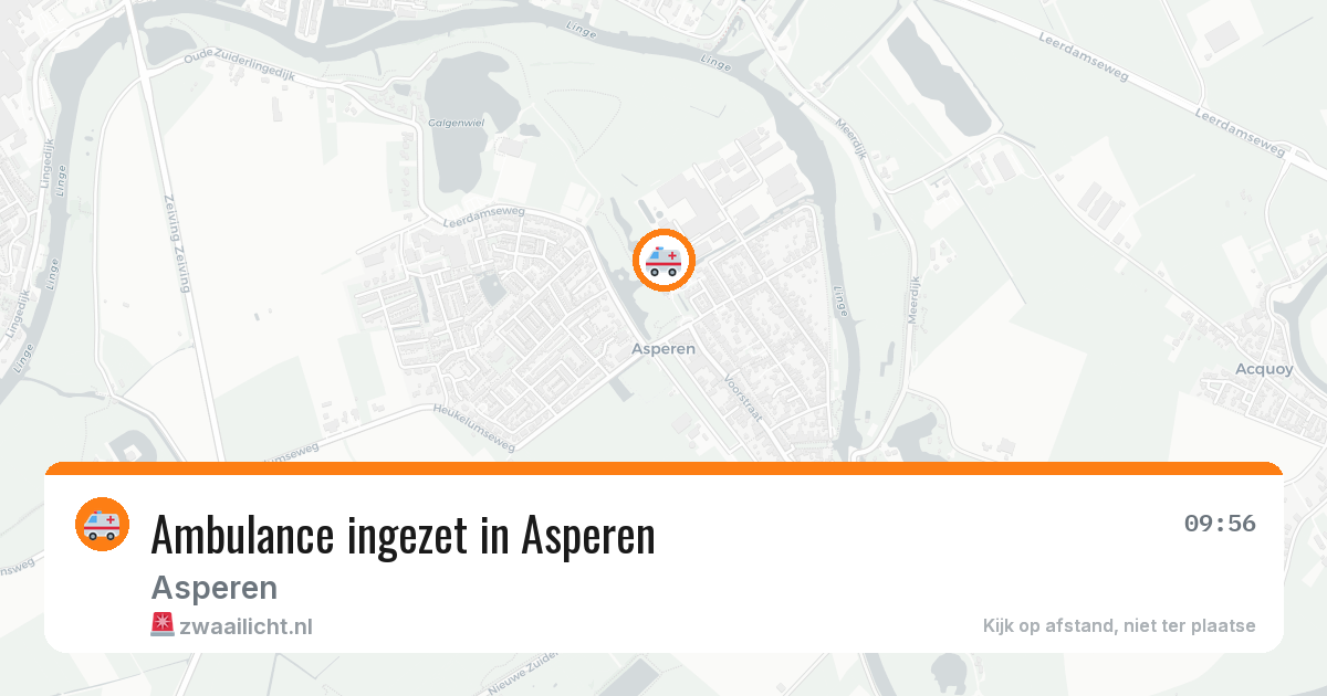Ambulance ingezet in Asperen — 14 apr 2026