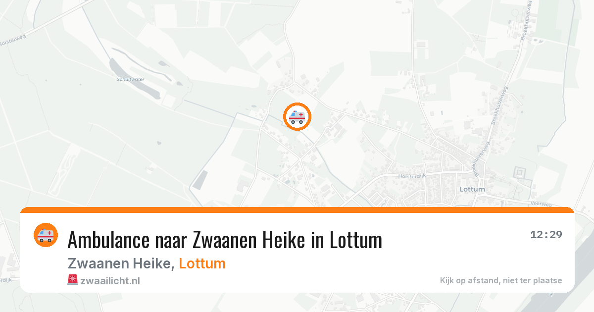 Ambulance naar Zwaanen Heike in Lottum — 17 jun 2026