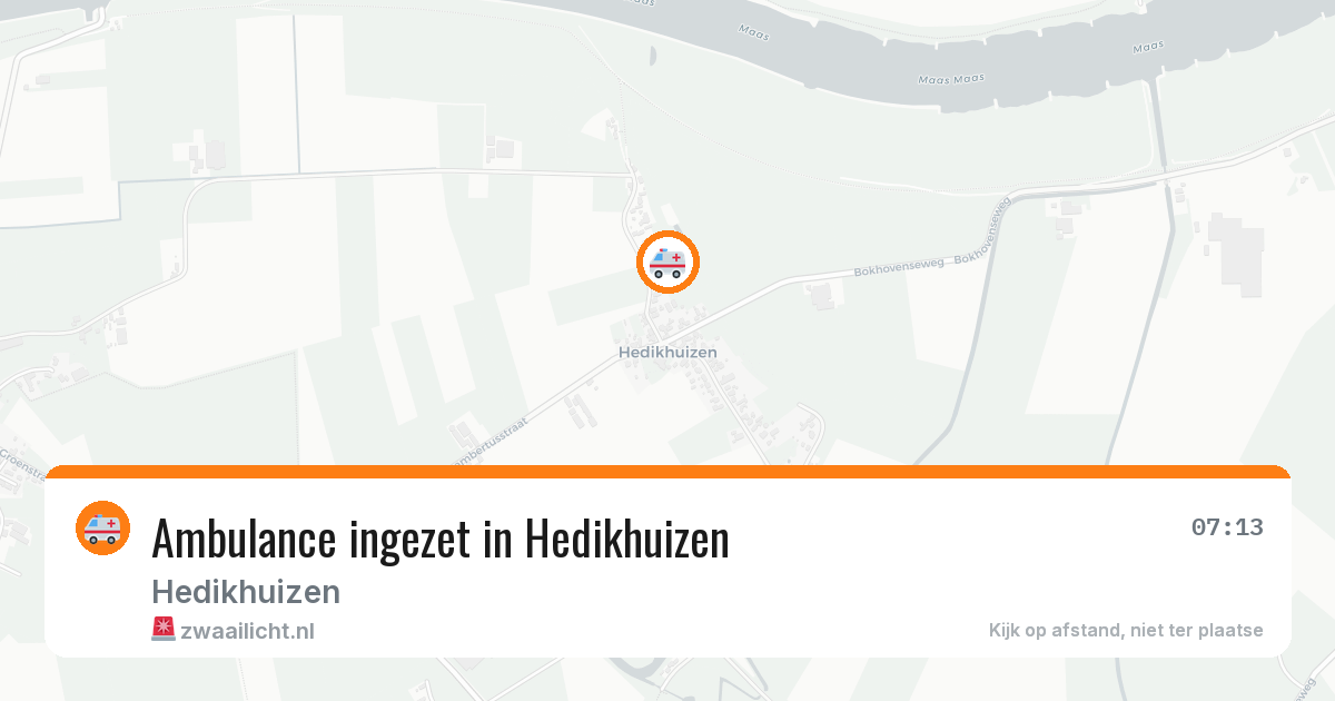 Ambulance ingezet in Hedikhuizen — 24 mei 2026