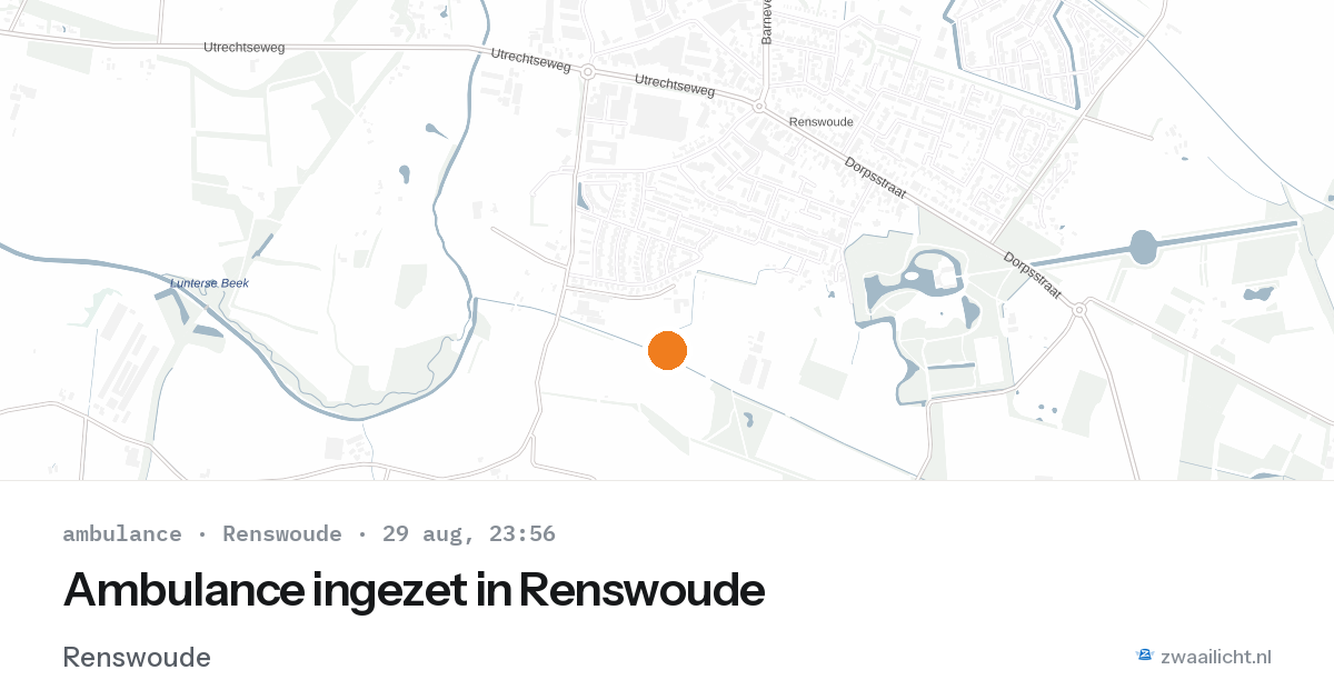 Ambulance ingezet in Renswoude — 29 aug 2026