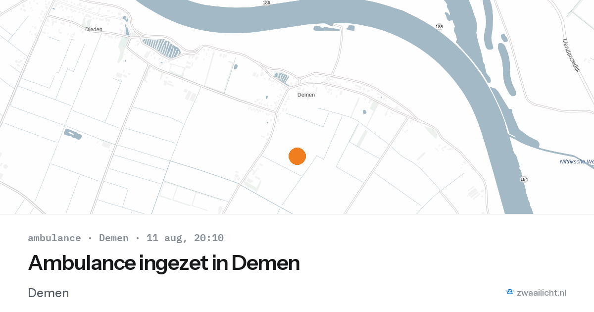 Ambulance ingezet in Demen — 11 aug 2026