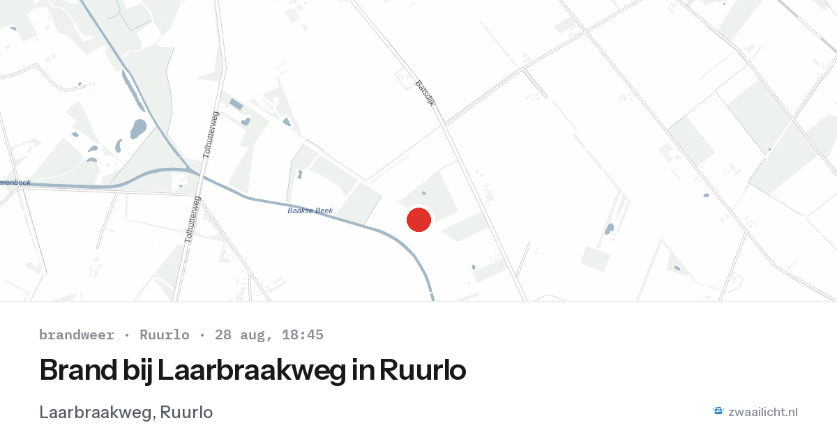 Brand bij Laarbraakweg in Ruurlo — 28 aug 2026