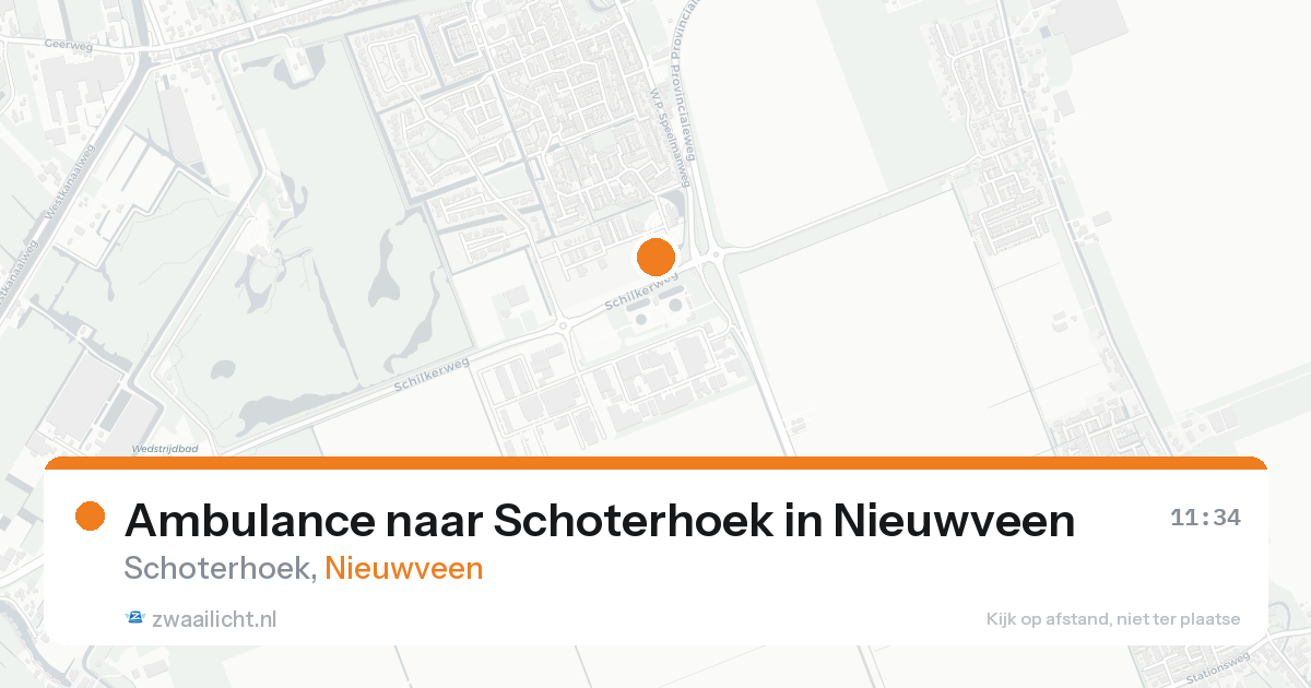 Ambulance naar Schoterhoek in Nieuwveen — 17 aug 2026