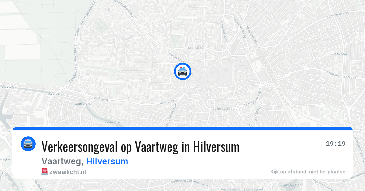 Verkeersongeval op Vaartweg in Hilversum — 2 aug 2026