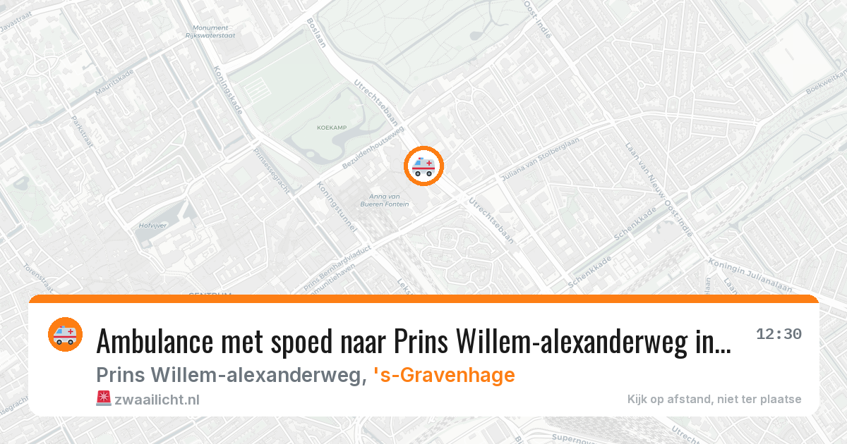 Ambulance met spoed naar Prins Willem-alexanderweg in 's-Gravenhage — 29 jul 2026