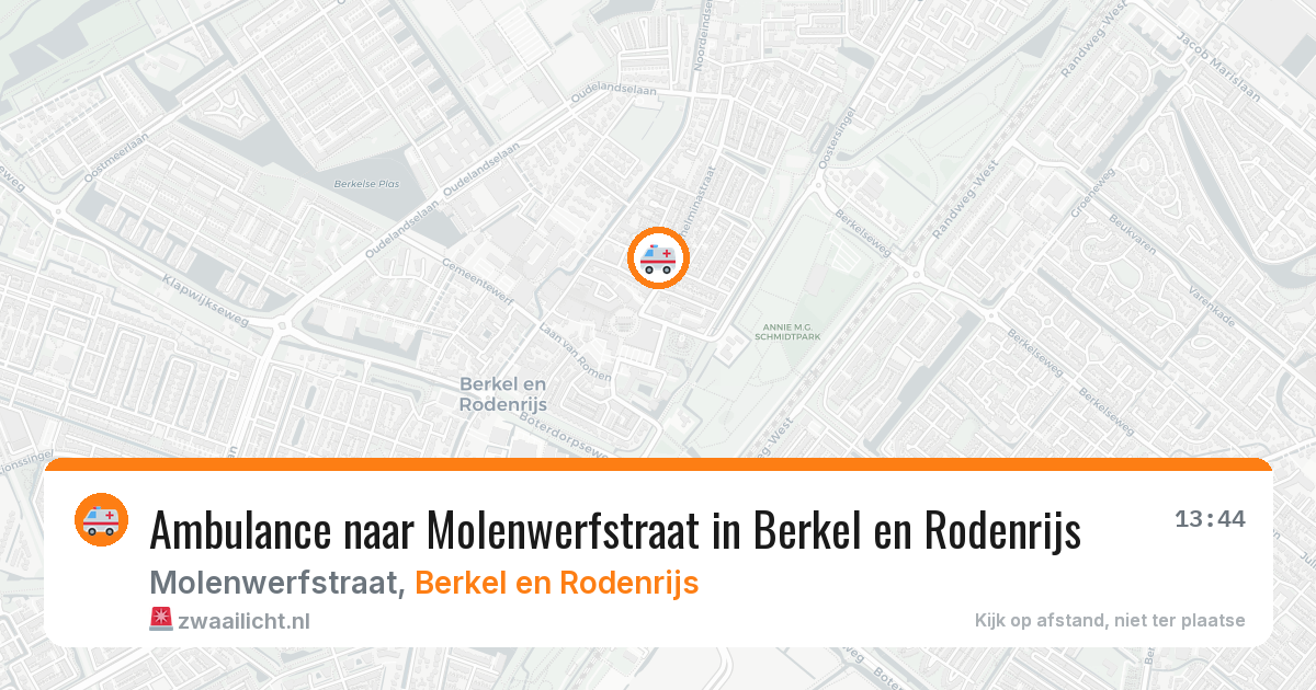 Ambulance naar Molenwerfstraat in Berkel en Rodenrijs — 26 jun 2026