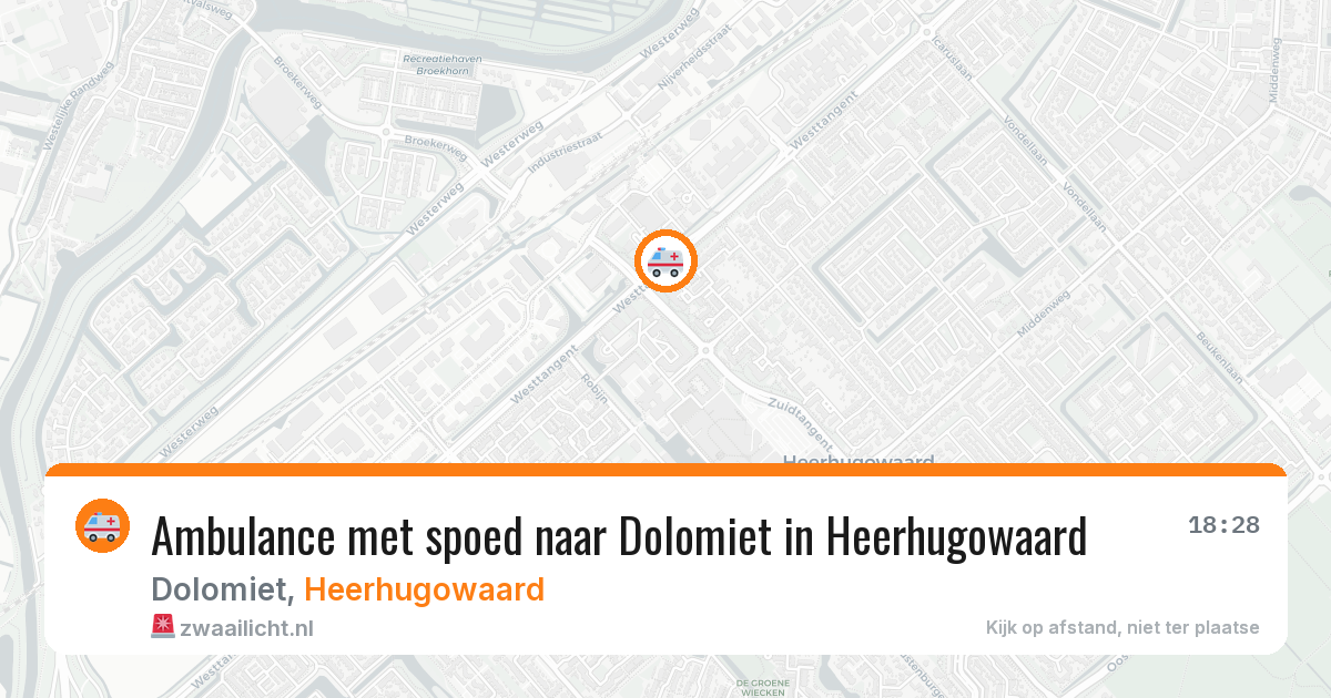 Ambulance met spoed naar Dolomiet in Heerhugowaard — 21 jul 2026