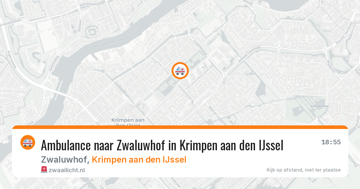 Ambulance naar Zwaluwhof in Krimpen aan den IJssel — 27 jun 2026