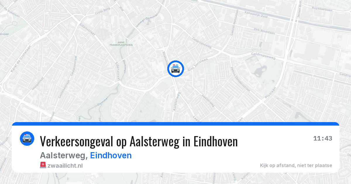 Verkeersongeval op Aalsterweg in Eindhoven — 10 apr 2026
