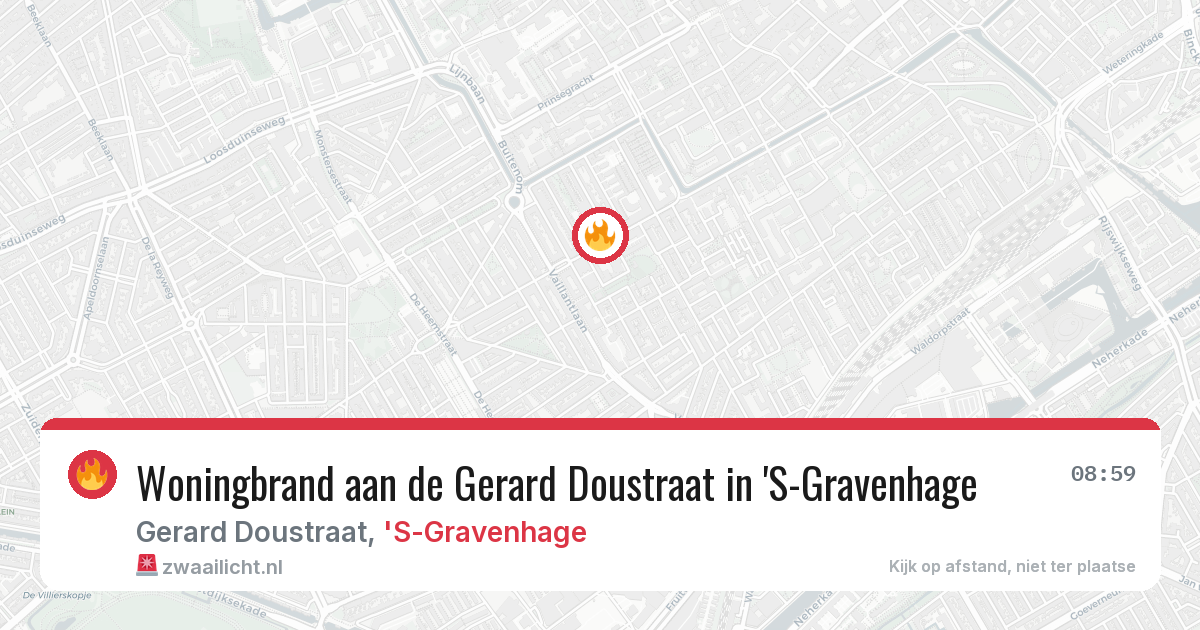 Woningbrand aan de Gerard Doustraat in 'S-Gravenhage — 12 apr 2026