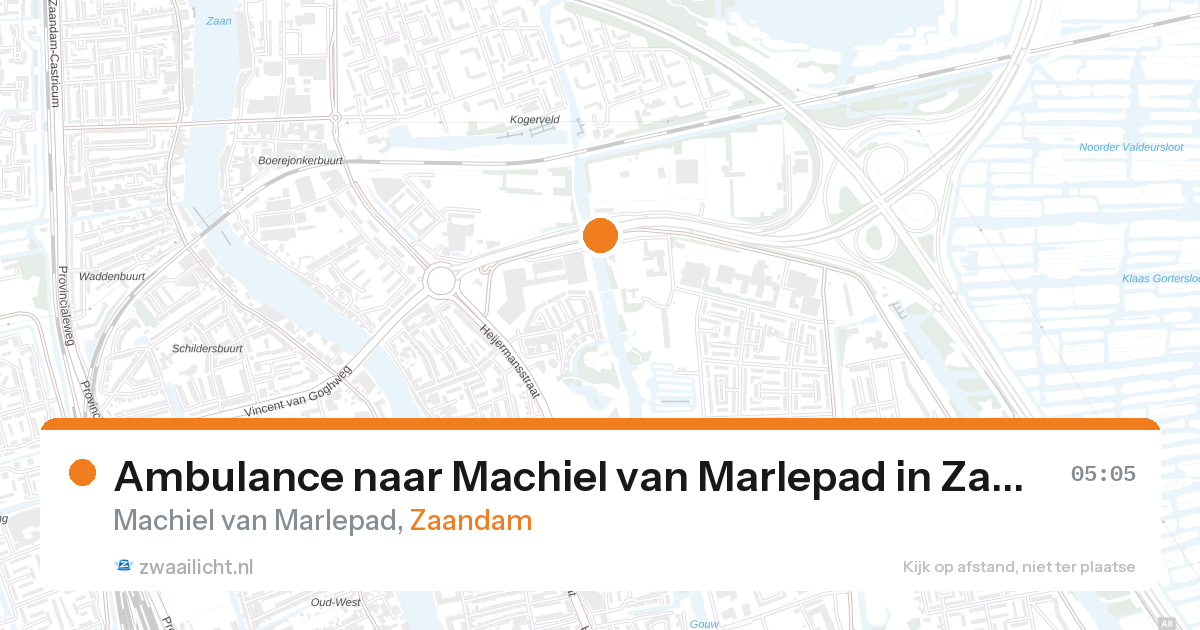 Ambulance naar Machiel van Marlepad in Zaandam — 24 jul 2026