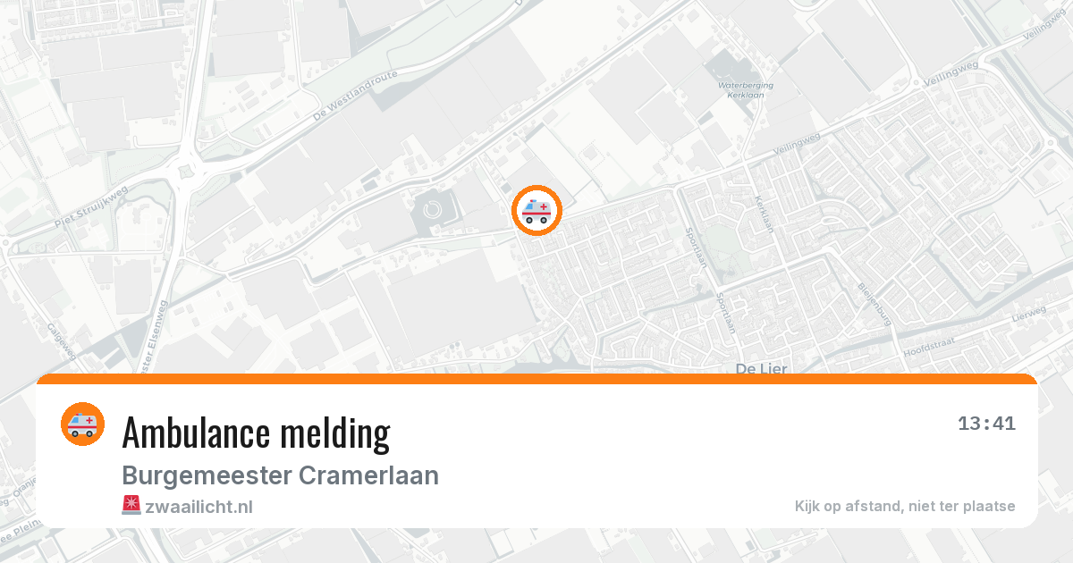 Ambulance melding — 18 mrt 2026