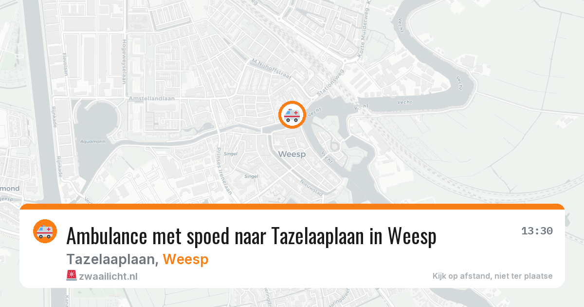 Ambulance met spoed naar Tazelaaplaan in Weesp — 18 jun 2026