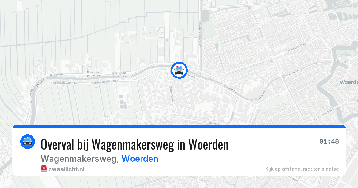 Overval bij Wagenmakersweg in Woerden — 7 apr 2026