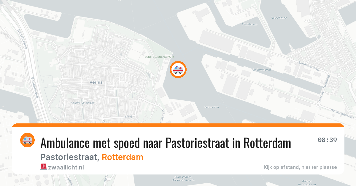Ambulance met spoed naar Pastoriestraat in Rotterdam — 7 mei 2026