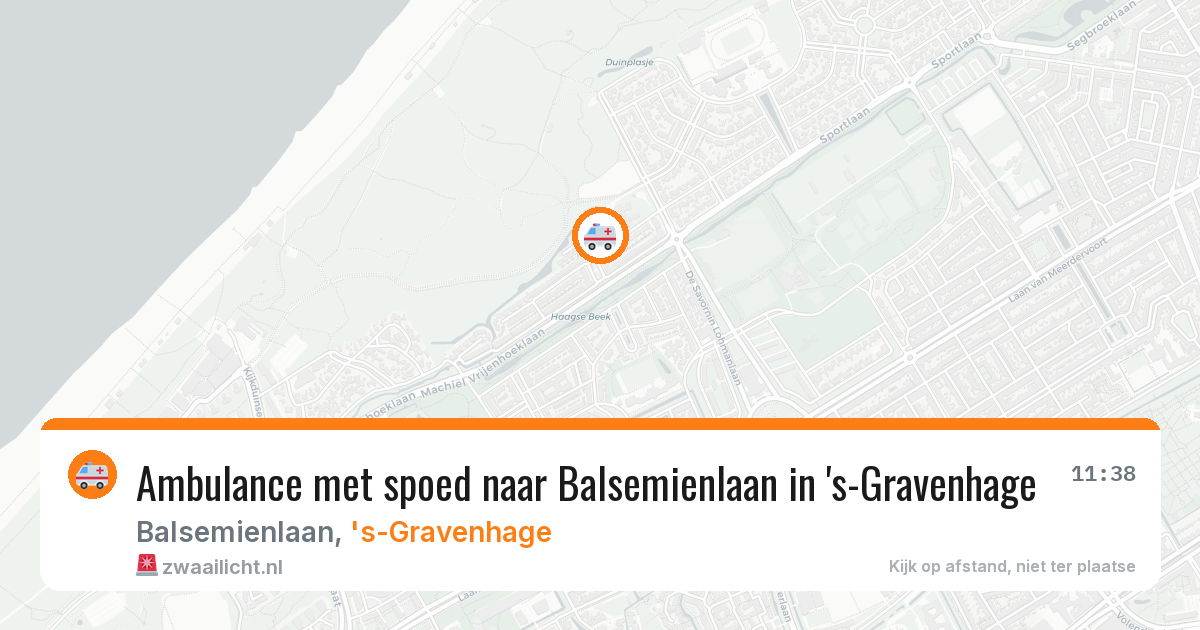 Ambulance met spoed naar Balsemienlaan in 's-Gravenhage — 27 jun 2026