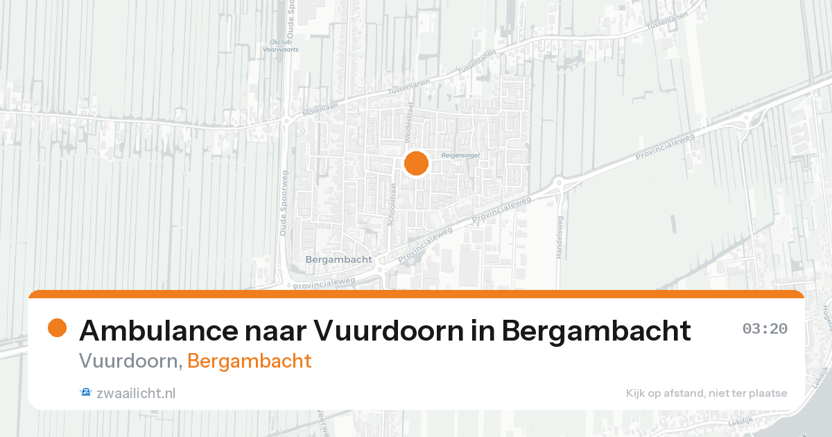 Ambulance naar Vuurdoorn in Bergambacht — 16 aug 2026