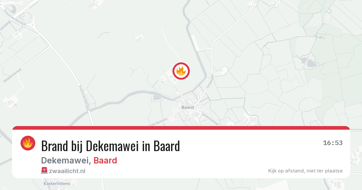 Brand bij Dekemawei in Baard — 24 jun 2026