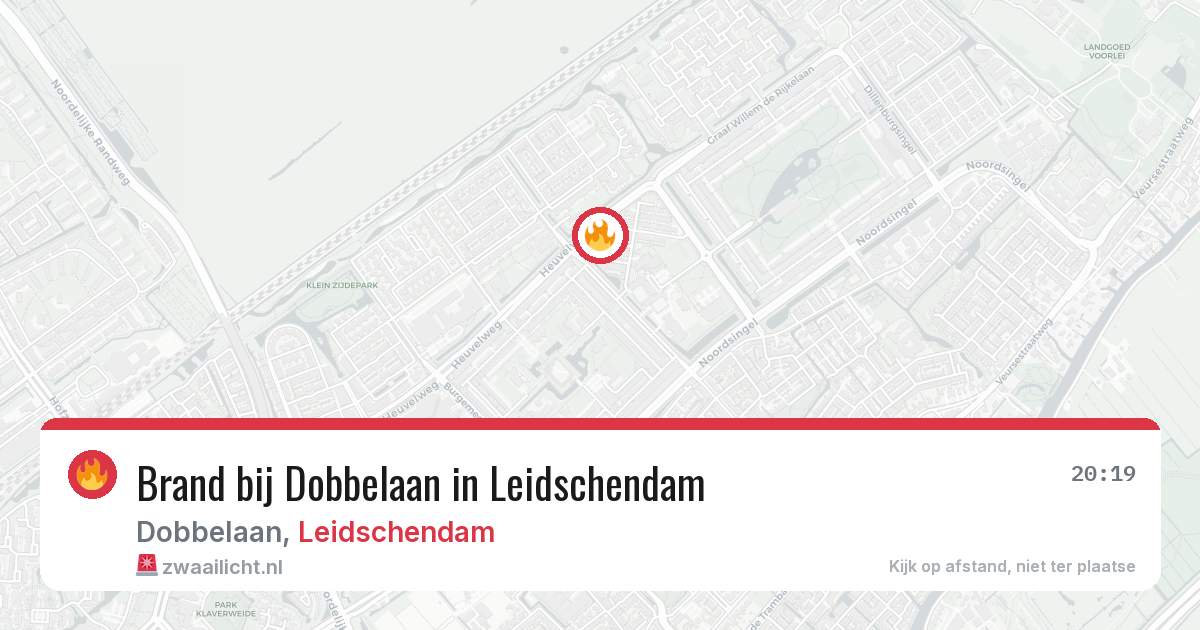 Brand bij Dobbelaan in Leidschendam — 7 mei 2026