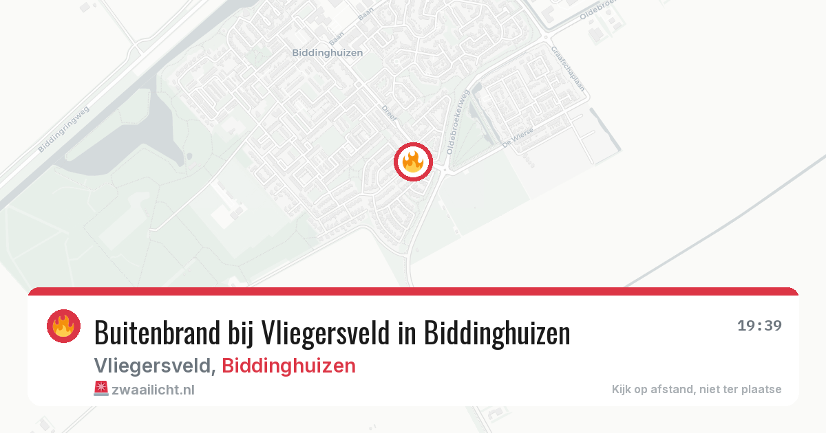 Buitenbrand bij Vliegersveld in Biddinghuizen — 23 apr 2026
