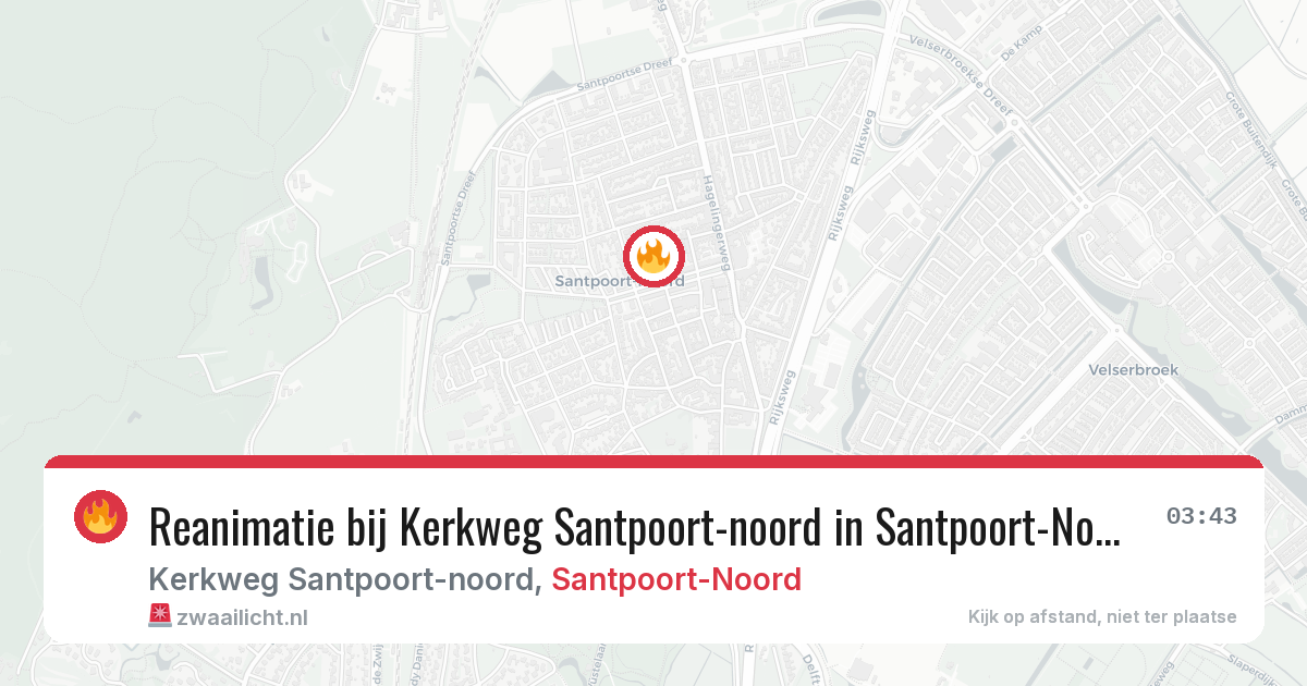 Reanimatie bij Kerkweg Santpoort-noord in Santpoort-Noord — 14 jun 2026