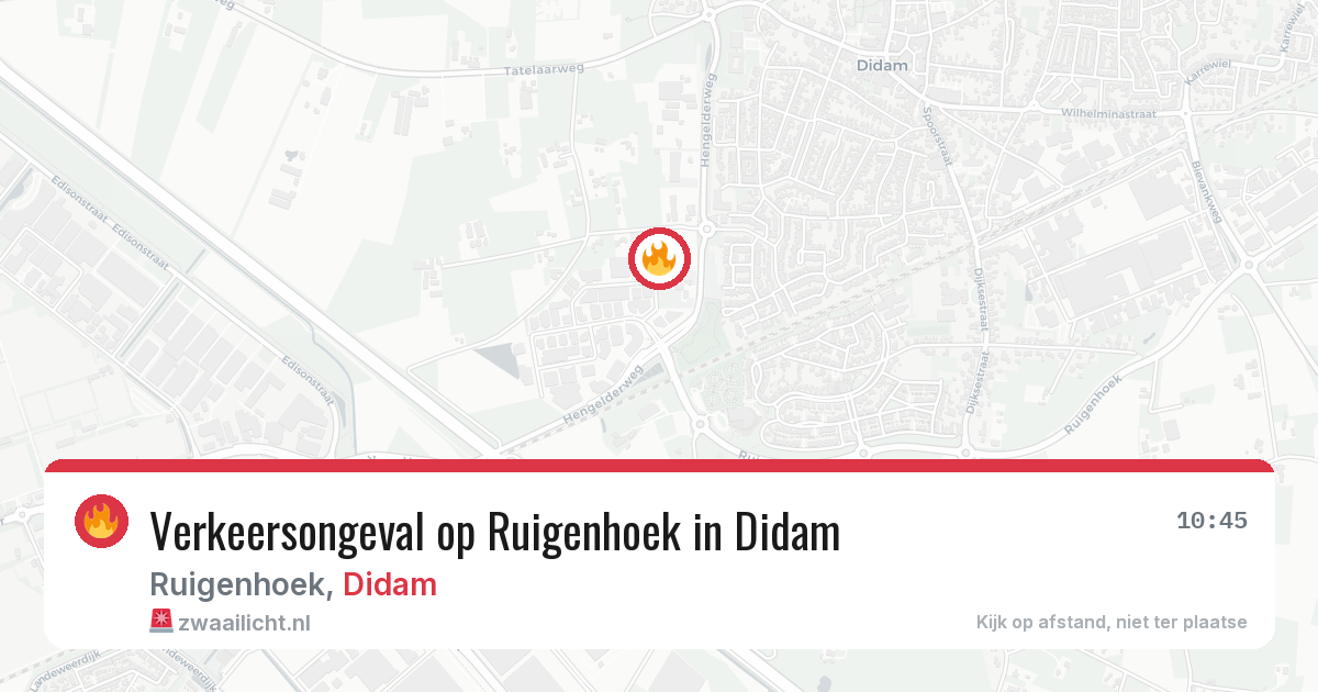 Verkeersongeval op Ruigenhoek in Didam — 31 jul 2026