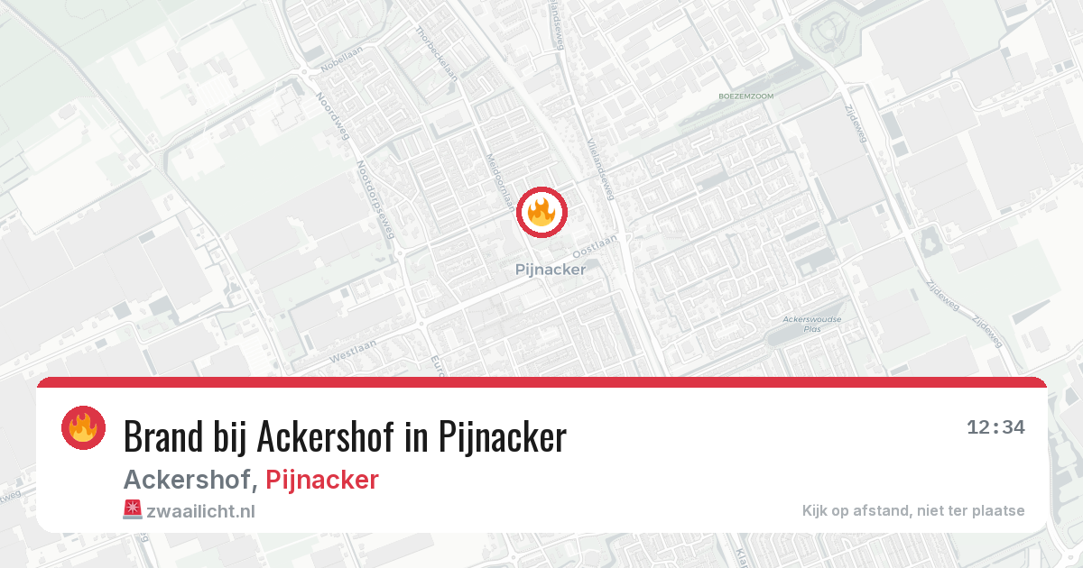 Brand bij Ackershof in Pijnacker — 29 jan 2026