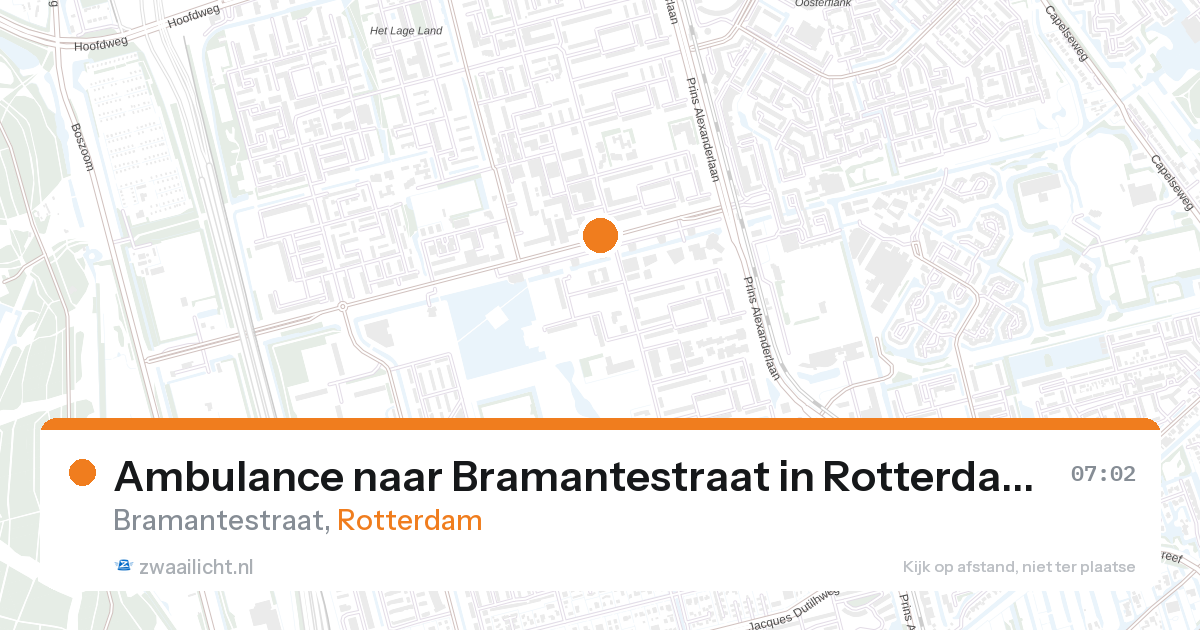 Ambulance naar Bramantestraat in Rotterdam — 28 aug 2026