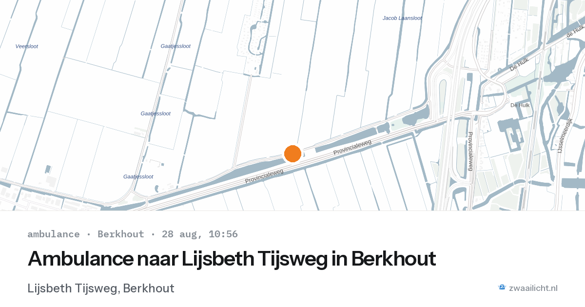 Ambulance naar Lijsbeth Tijsweg in Berkhout — 28 aug 2026
