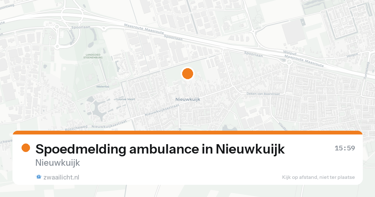 Spoedmelding ambulance in Nieuwkuijk — 2 aug 2026