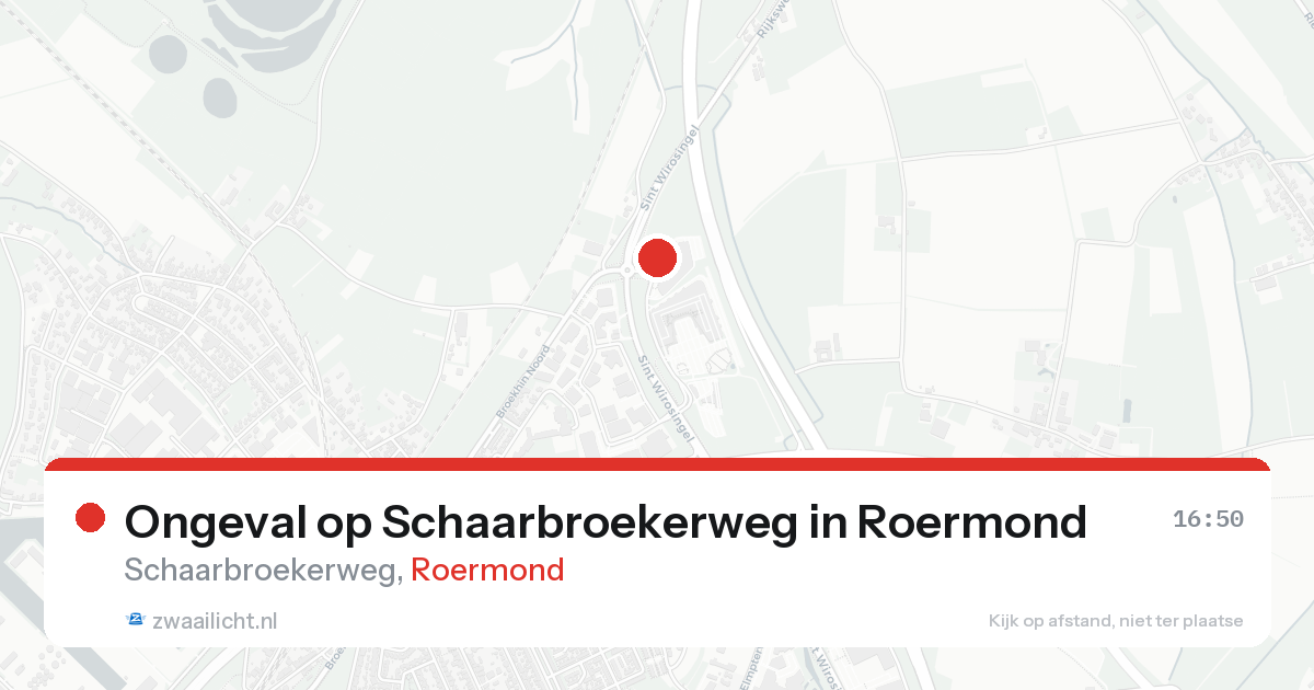 Ongeval op Schaarbroekerweg in Roermond — 20 aug 2026