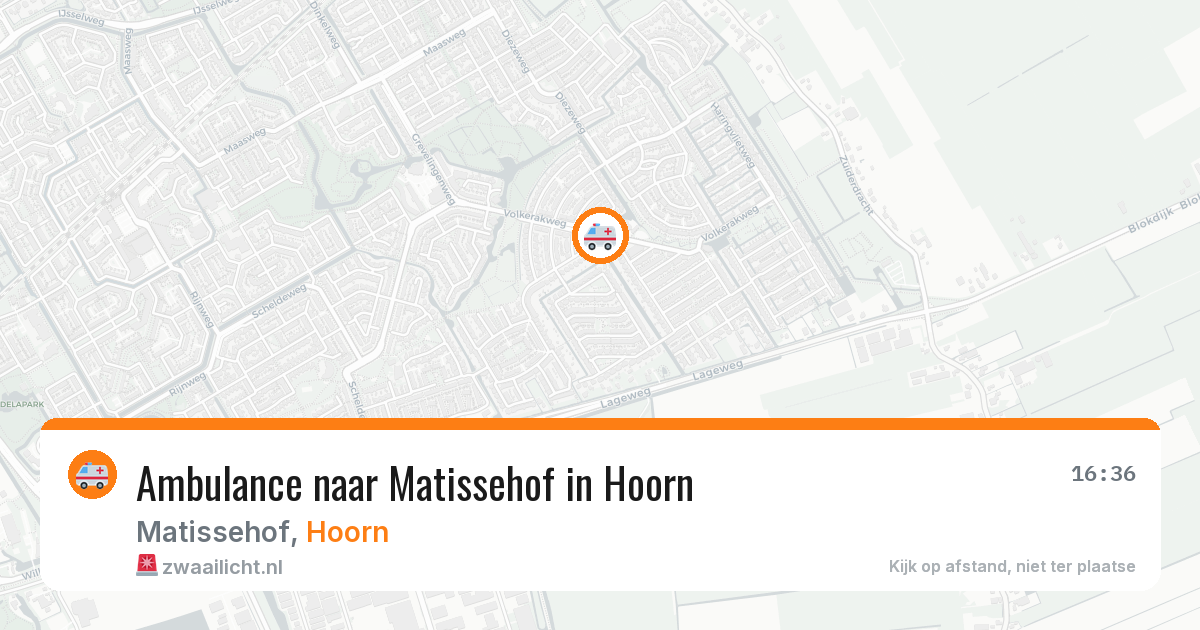 Ambulance naar Matissehof in Hoorn — 10 aug 2026