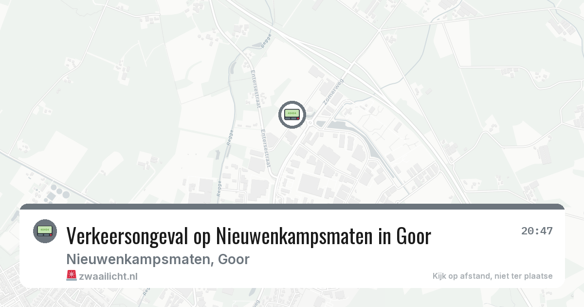 Verkeersongeval op Nieuwenkampsmaten in Goor — 8 jul 2026