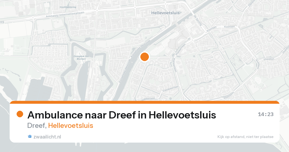 Ambulance naar Dreef in Hellevoetsluis — 20 aug 2026