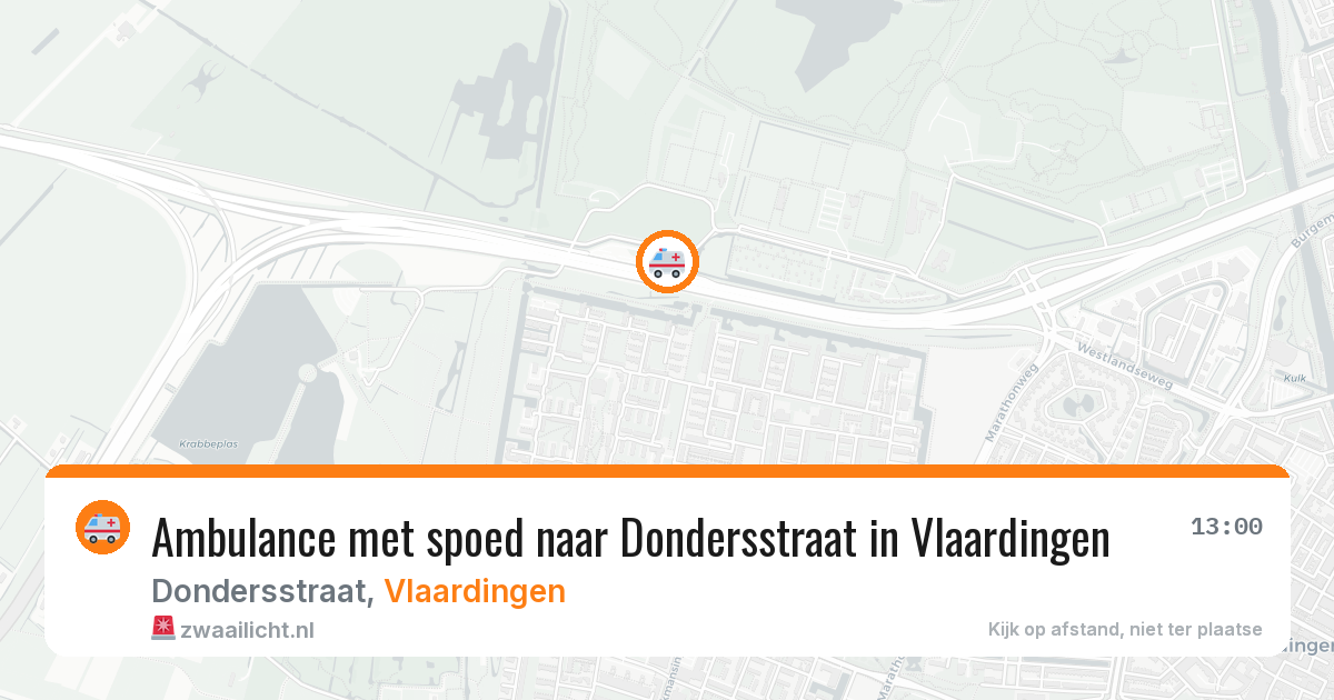 Ambulance met spoed naar Dondersstraat in Vlaardingen — 18 mrt 2026