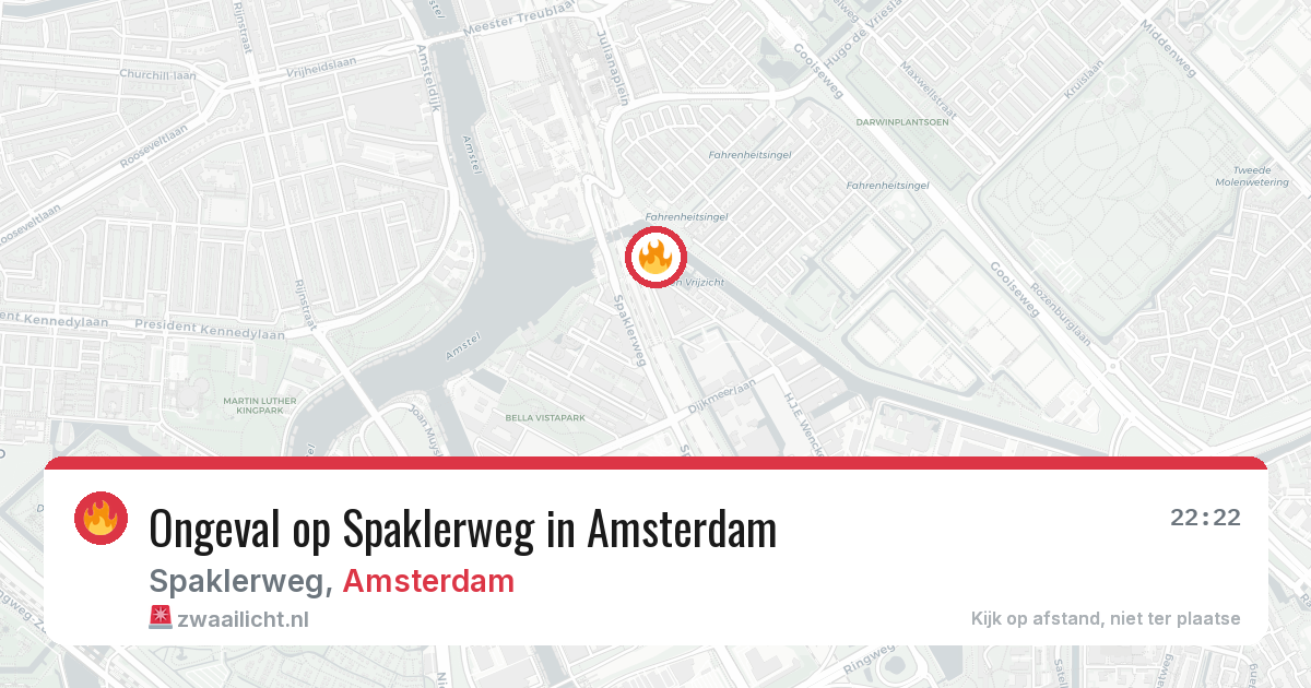 Ongeval op Spaklerweg in Amsterdam — 19 jun 2026