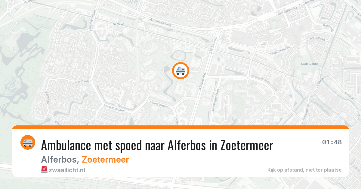 Ambulance met spoed naar Alferbos in Zoetermeer — 5 jun 2026