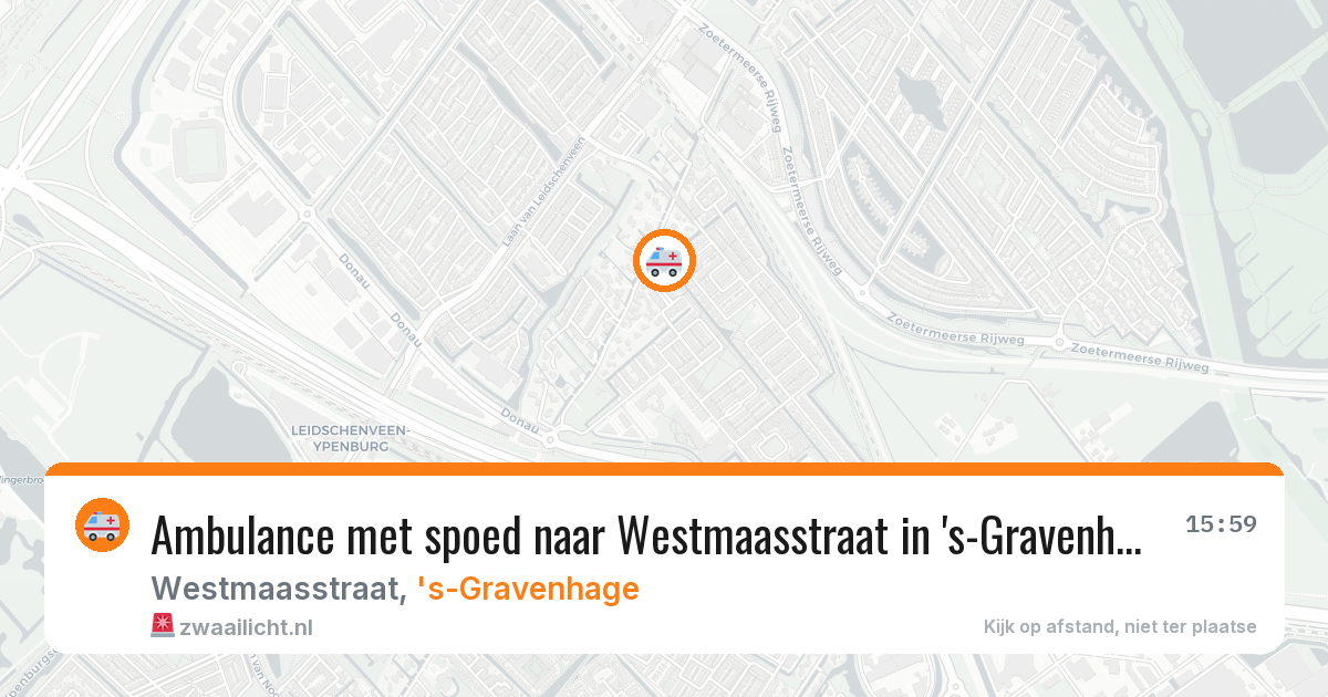 Ambulance met spoed naar Westmaasstraat in 's-Gravenhage — 18 mei 2026