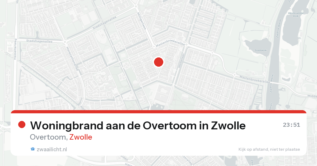Woningbrand aan de Overtoom in Zwolle — 21 aug 2026