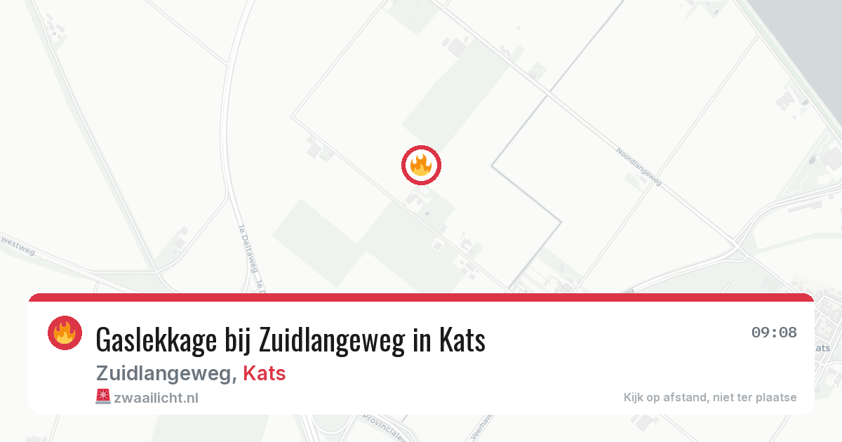 Gaslekkage bij Zuidlangeweg in Kats — 15 jun 2026