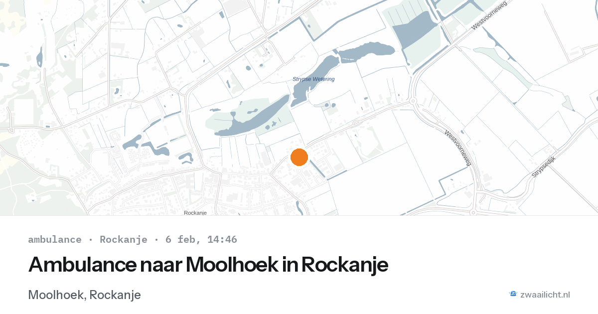 Ambulance naar Moolhoek in Rockanje — 6 feb 2026