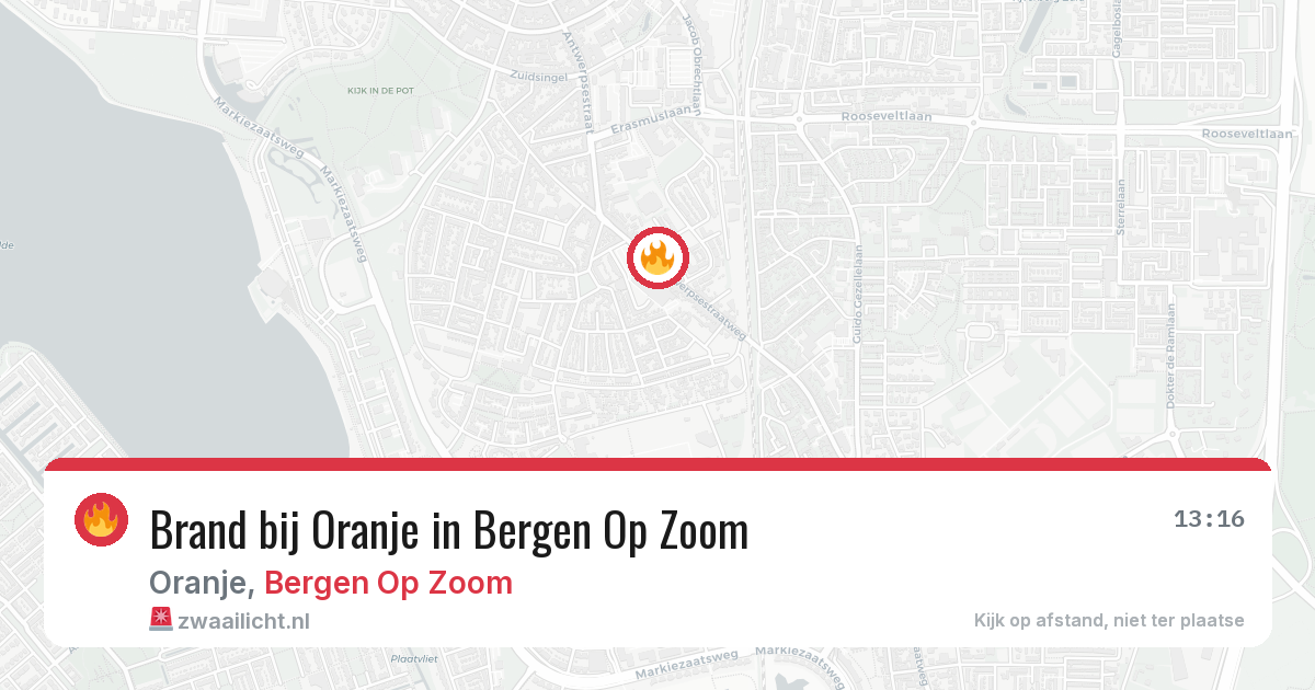 Brand bij Oranje in Bergen Op Zoom — 29 jan 2026