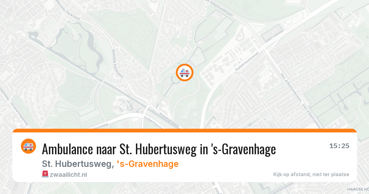 Ambulance naar St. Hubertusweg in 's-Gravenhage — 22 jul 2026