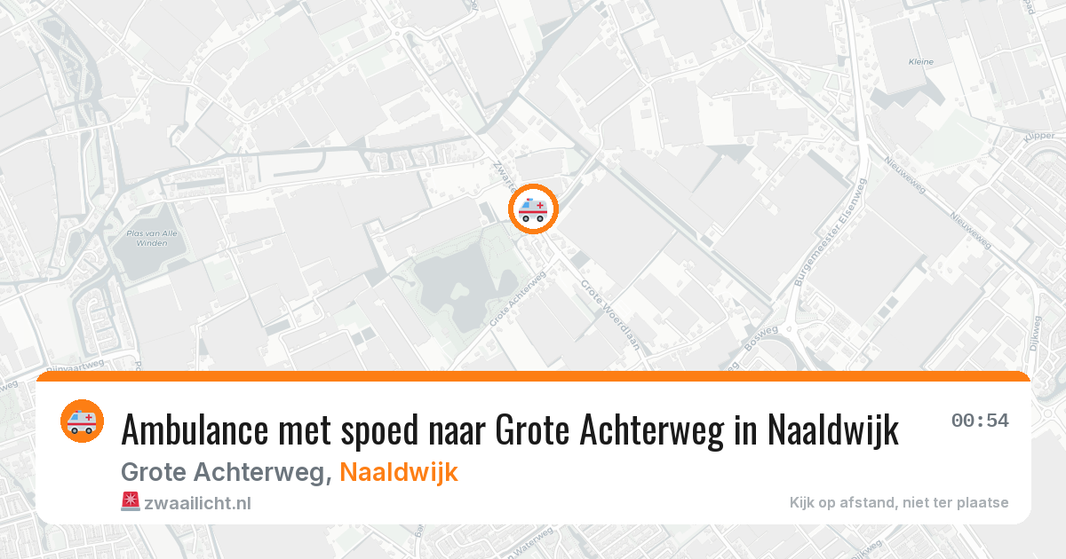 Ambulance met spoed naar Grote Achterweg in Naaldwijk — 26 apr 2026
