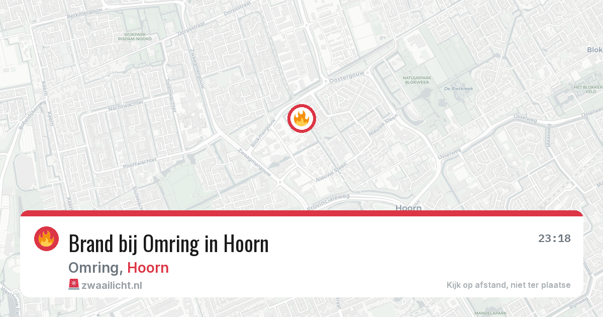 Brand bij Omring in Hoorn — 27 jun 2026