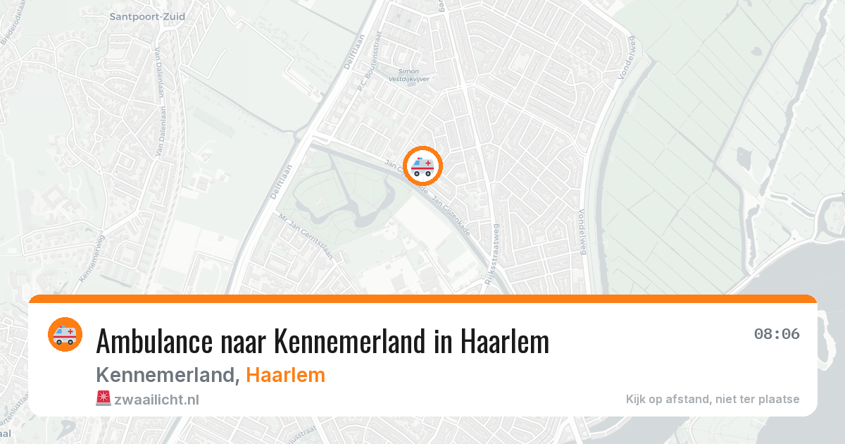 Ambulance naar Kennemerland in Haarlem — 24 mrt 2026